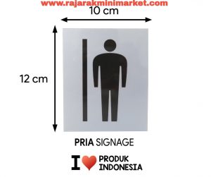 SIGNAGE / LOGO PERINGATAN PRIA PICT 10x12 CM