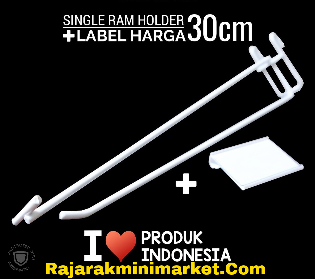 SINGLE RAM HOLDER 30CM / 10 PCS + LABEL HARGA 6CM