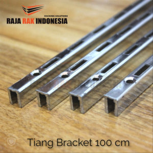 Tiang Bracket 100 cm Chrome - Rel Bracket Besi - Rail Bracket Dinding