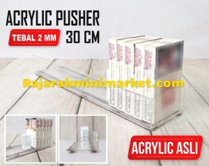 DISPLAY ACRYLIC - AKRILIK PUSHER ROKOK OTOMATIS P.30CM