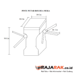 PINTU PUTAR SUPERMARKET BOX DOUBLE | PINTU ANTRIAN 2 ARAH TANPA COUNTER