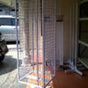 RAK PUTAR DISPLAY AKSESORIS / MERCHANDISE 4 SISI BESAR, UKURAN 50x50x130 CM, WARNA PUTIH
