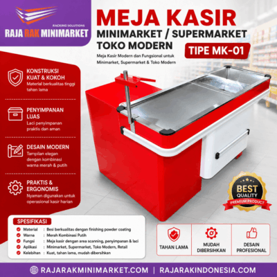 MEJA KASIR MINIMARKET / SUPERMARKET TOKO MODERN TIPE MK-01
