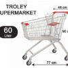 TROLLEY MINIMARKET SUPERMARKET VOLUME 60 LITER TIPE TS-60L RAJARAK | TROLI - TROLY SHOPPING | JUAL KE SELURUH INDONESIA