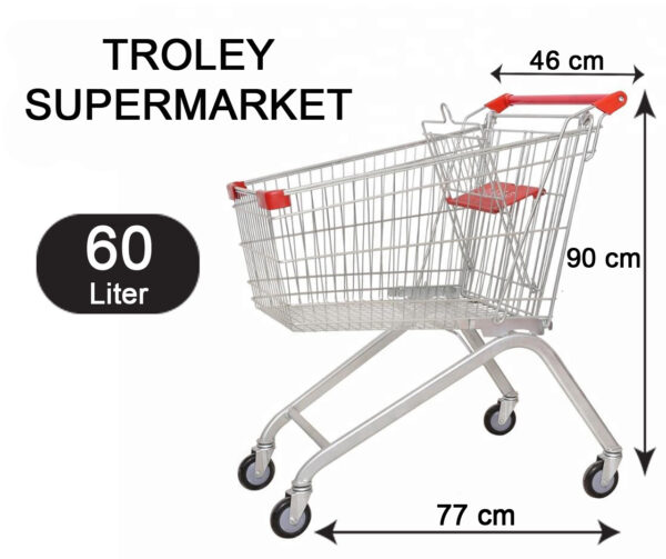TROLLEY MINIMARKET SUPERMARKET VOLUME 60 LITER TIPE TS-60L RAJARAK | TROLI - TROLY SHOPPING | JUAL KE SELURUH INDONESIA