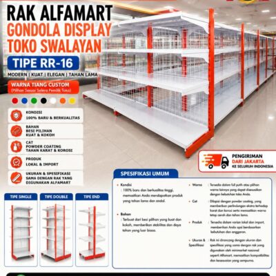 RAK ALFAMART TIPE RR-16 | RAK GONDOLA SINGLE DOUBLE ALFAMART