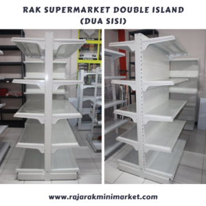 Jual Rak Gondola Supermarket Tipe RR-170 | Rak Toko Besar | Ukuran dan harga rakSupermarket Double Island (dua sisi)