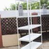 RAK BESI SIKU LUBANG BOLTLESS SLOTTED ANGLE TIPE GTM-100 UKURAN 118x55x240 CM, 5 SUSUN, WARNA PUTIH