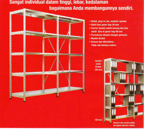 RAK GUDANG BESI GALVANIS SERBAGUNA (RAK PREMIUM)