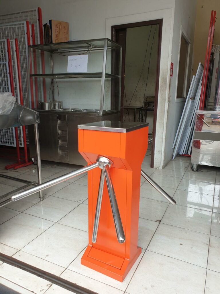 PINTU PUTAR SUPERMARKET BOX DOUBLE | PINTU ANTRIAN 2 ARAH TANPA COUNTER