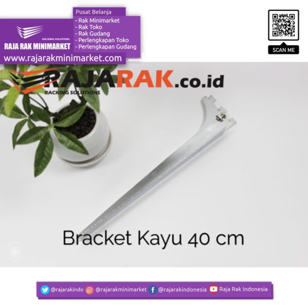 Daun Bracket Kayu 40 cm Tebal 3 mm – Rak Dinding – Rak Kayu – Display Aksesoris