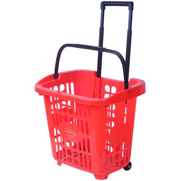 Keranjang Belanja Plastik Tarik & Jinjing Shinpo Flamingo SIP 341 | Raja Rak Minimarket