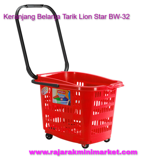 Keranjang Belanja Plastik Tarik Lion Star BW-32