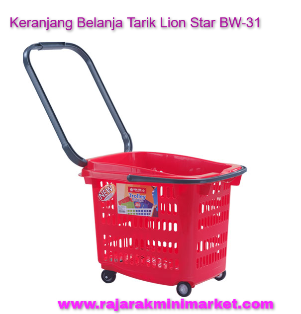 Keranjang Belanja Plastik Tarik Lion Star BW-31