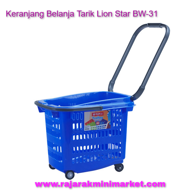 Keranjang Belanja Plastik Tarik Lion Star BW-31