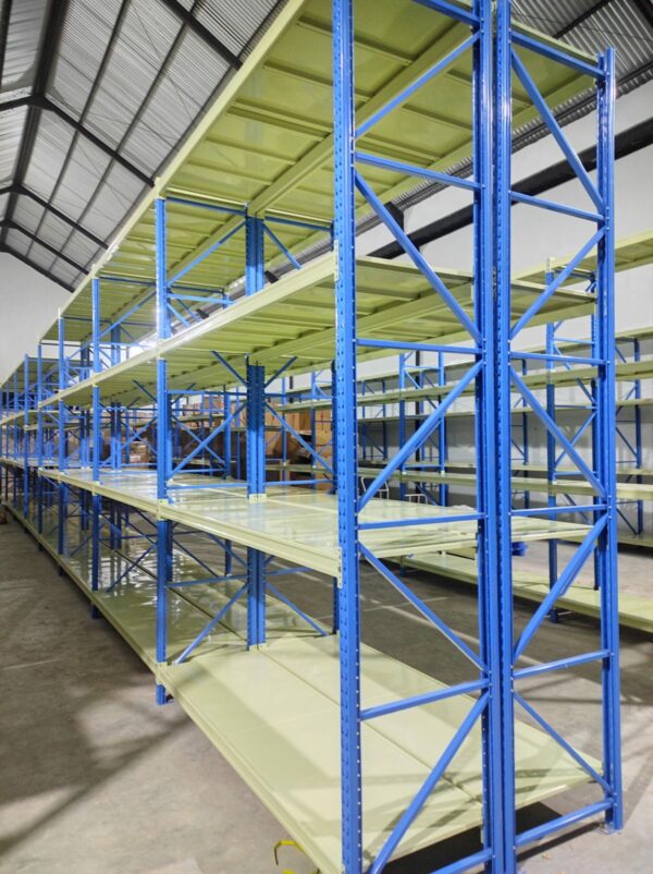 RAK BESI GUDANG MEDIUM DUTY TIPE RR-500 T.300 | LOAD 500 KG/LEVEL: Solusi Racking Serbaguna & Tangguh untuk Gudang Modern