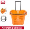 SHINPO Keranjang Belanja / Pasar Dengan Roda Multifungsi Trolley Dorong Troli Flamingo Shopping Basket SPO-SIP-341