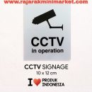 SIGNAGE / LOGO PERINGATAN CCTV IN OPERATION 10x12 CM
