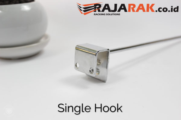 Single Hook 5 cm CHROME – Single Hook Pipa Kotak – Cantolan Kotak Display Aksesoris rajarakminimarket raja rak indonesia raja rak gudang