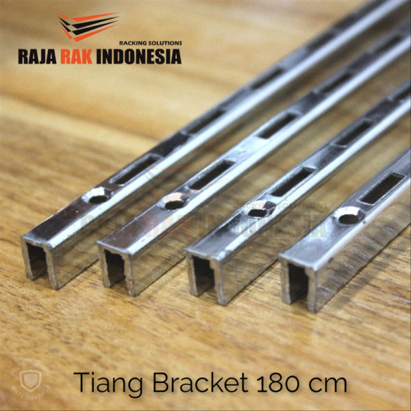 Tiang Bracket 180 cm Chrome - Rel Bracket Besi - Rail Bracket Dinding