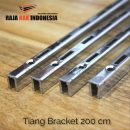 Tiang Bracket 200 cm Chrome - Rel Bracket Besi - Rail Bracket Dinding