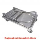TROLI BARANG LIPAT 4 RODA STAINLESS STEEL MERK MUTU