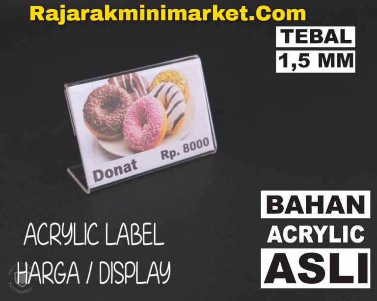  DISPLAY  ACRYLIC AKRILIK  LABEL HARGA  4X6CM