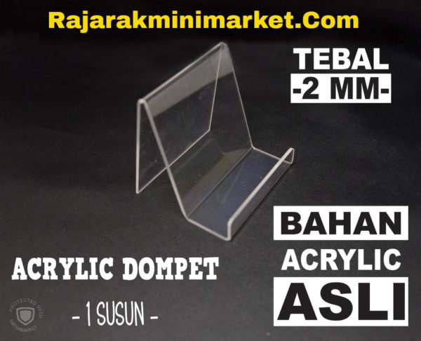 DISPLAY ACRYLIC - AKRILIK DOMPET 1 SUSUN