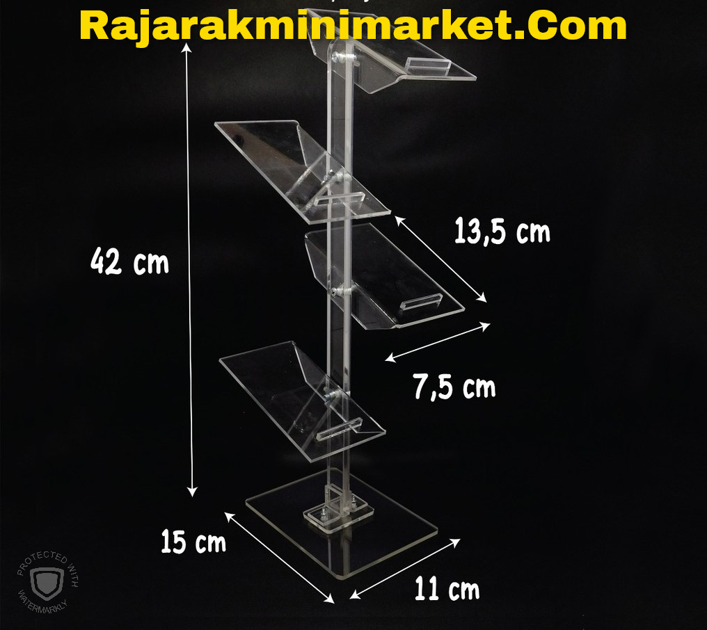 DISPLAY ACRYLIC – AKRILIK SEPATU 4 SUSUN | Rak Minimarket / Supermarket ...