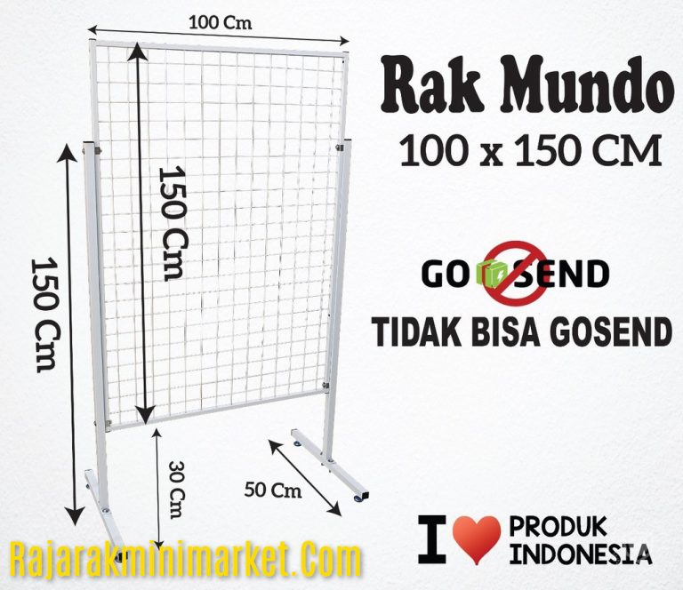 Rak Mundo 100x150 Cm Kaki 150 Rak Minimarket Supermarket Gondola Display Toko 