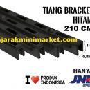TIANG BRACKET HITAM 180 CM TIPE TBH180 - bracket penyangga display kaca kayu