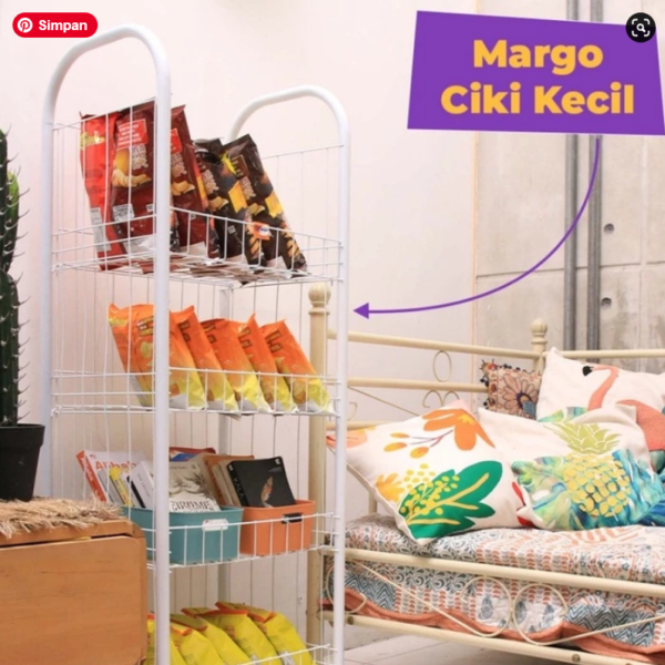 RAK CHIKI 4 SUSUN KECIL MARGO | RAK SNACK WARUNG SERBAGUNA