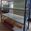 RAK BESI GUDANG LIGHT DUTY TIPE RR-250 L80, 4 LEVEL SHELVING, KAPASITAS 250 KG/LEVEL ATAU 1 TON/UNIT, UKURAN 200cm x 80cm x 200cm