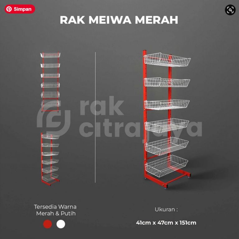 Tipe Rak Display RAK DISPLAY TOKO JAJANAN TIPE MEIWA, 6 SUSUN KERANJANG