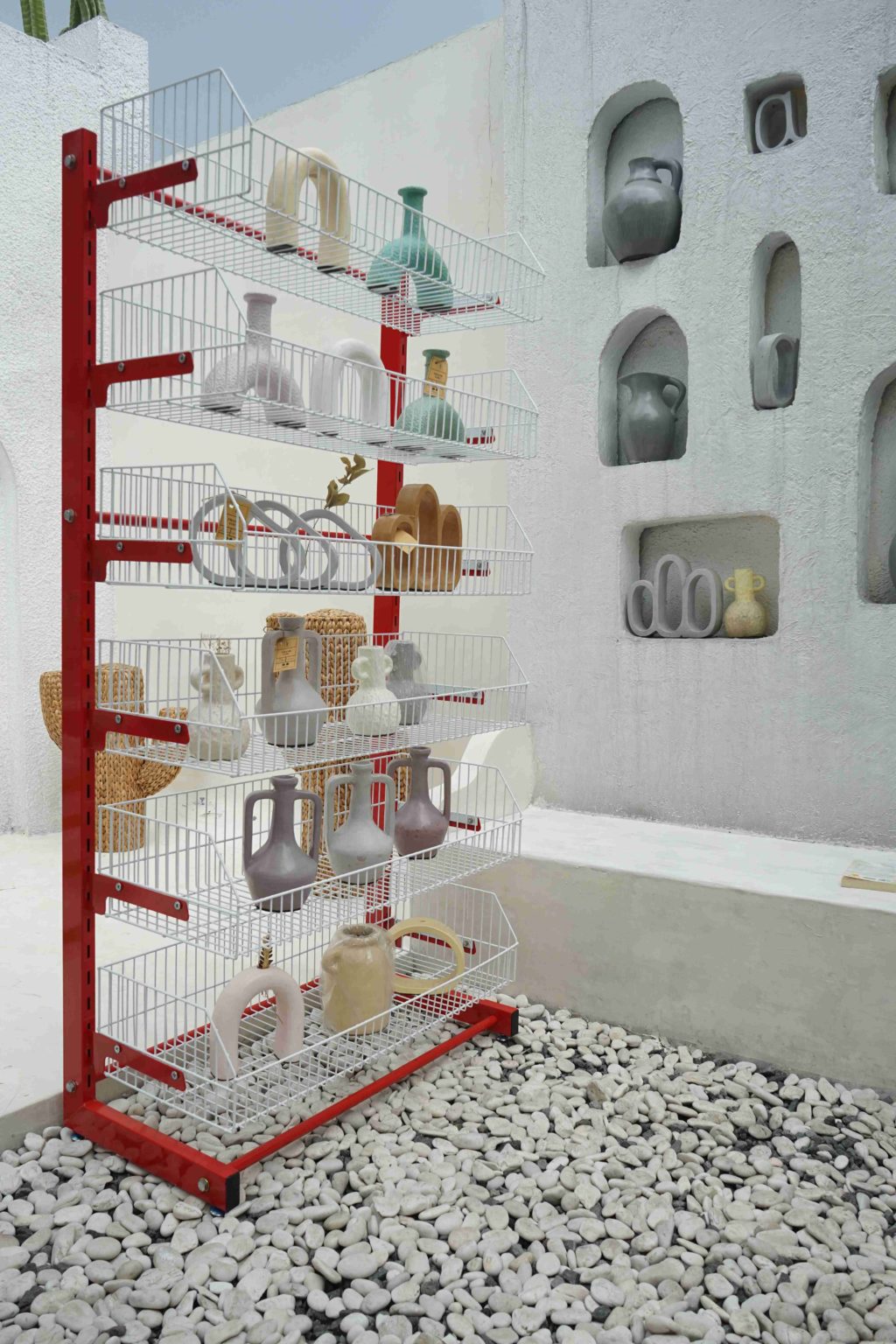 RAK DISPLAY TOKO NEW FRESNO T.180 SINGLE, 6 SUSUN KERANJANG