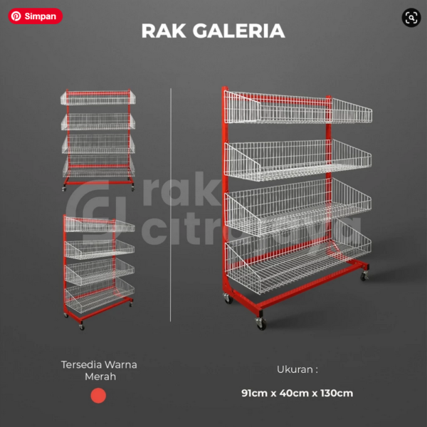 RAK GALERIA + RODA | RAK DISPLAY TOKO MINIMARKET / WARUNG KELONTONG, JUAL KE JAKARTA, BEKASI, TANGERANG, BOGOR, DEPOK, KARAWANG, BANDUNG, SURABAYA, YOGYAKARTA, SEMARANG, SERANG BANTEN, BANDAR LAMPUNG, PALEMBANG, BENGKULU, PEKANBARU, PADANG, BANDA ACEH, MEDAN, JAMBI, PANGKALPINANG, TANJUNGPINANG, TANJUNG SELOR, PALANGKARAYA, BANJARMASIN, SAMARINDA, PONTIANAK, MANADO, GORONTALO, KENDARI, MAKASSAR, PALU, MOROWALI, BAUBAU, AMBON, SOFIFI, TERNATE, JAYAPURA, MERAUKE, SORONG, MANOKWARI, DENPASAR, MATARAM, KUPANG