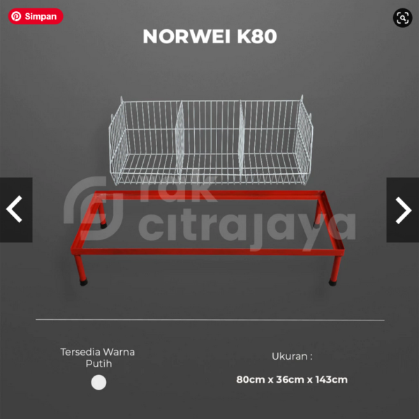 RAK TOKO DISPLAY NORWEI K80, Uk.80x36x143cm | RAK SNACK CHIKI SERBAGUNA