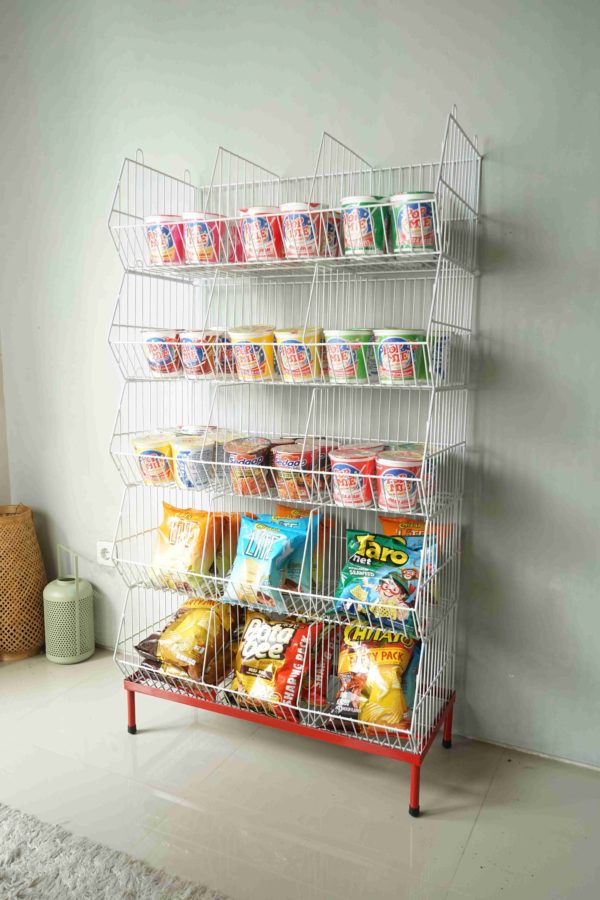 RAK TOKO DISPLAY NORWEI K80, Uk.80x36x143cm | RAK SNACK CHIKI SERBAGUNA