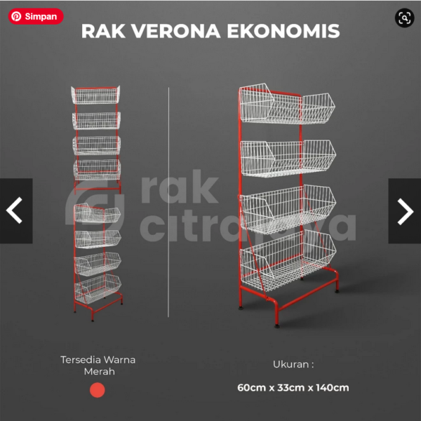 RAK VERONA EKONOMIS | RAK DISPLAY KERANJANG TOKO WARUNG SEMBAKO, JUAL KE JAKARTA, BEKASI, TANGERANG, BOGOR, DEPOK, KARAWANG, BANDUNG, SURABAYA, YOGYAKARTA, SEMARANG, SERANG BANTEN, BANDAR LAMPUNG, PALEMBANG, BENGKULU, PEKANBARU, PADANG, BANDA ACEH, MEDAN, JAMBI, PANGKALPINANG, TANJUNGPINANG, TANJUNG SELOR, PALANGKARAYA, BANJARMASIN, SAMARINDA, PONTIANAK, MANADO, GORONTALO, KENDARI, MAKASSAR, PALU, MOROWALI, BAUBAU, AMBON, SOFIFI, TERNATE, JAYAPURA, MERAUKE, SORONG, MANOKWARI, DENPASAR, MATARAM, KUPANG