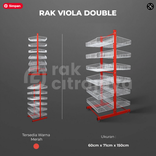 RAK VIOLA DOUBLE | RAK TOKO DISPLAY SNACK CHIKI JAJANAN RINGAN | JUAL KE JAKARTA, BEKASI, TANGERANG, BOGOR, DEPOK, KARAWANG, BANDUNG, SURABAYA, YOGYAKARTA, SEMARANG, SERANG BANTEN, BANDAR LAMPUNG, PALEMBANG, BENGKULU, PEKANBARU, PADANG, BANDA ACEH, MEDAN, JAMBI, PANGKALPINANG, TANJUNGPINANG, TANJUNG SELOR, PALANGKARAYA, BANJARMASIN, SAMARINDA, PONTIANAK, MANADO, GORONTALO, KENDARI, MAKASSAR, PALU, MOROWALI, BAUBAU, AMBON, SOFIFI, TERNATE, JAYAPURA, MERAUKE, SORONG, MANOKWARI, DENPASAR, MATARAM, KUPANG