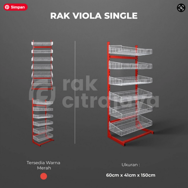 RAK VIOLA SINGLE | RAK TOKO DISPLAY SNACK CHIKI JAJANAN RINGAN