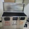 TEMPAT SAMPAH STAINLESS BESAR KOTAK 3 IN 1 TIPE TSS-3IN1, UKURAN P.100 x L.40 x T 86 CM, JUAL KE SELURUH INDONESIA