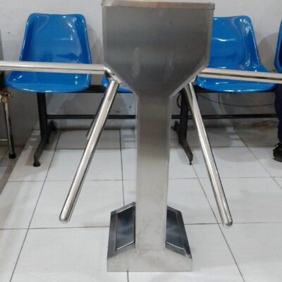 TRIPOD TURNSTILE STAINLESS BOX DOUBLE | PINTU ANTRIAN 2 ARAH