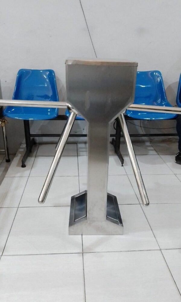 TRIPOD TURNSTILE STAINLESS BOX DOUBLE | PINTU ANTRIAN 2 ARAH