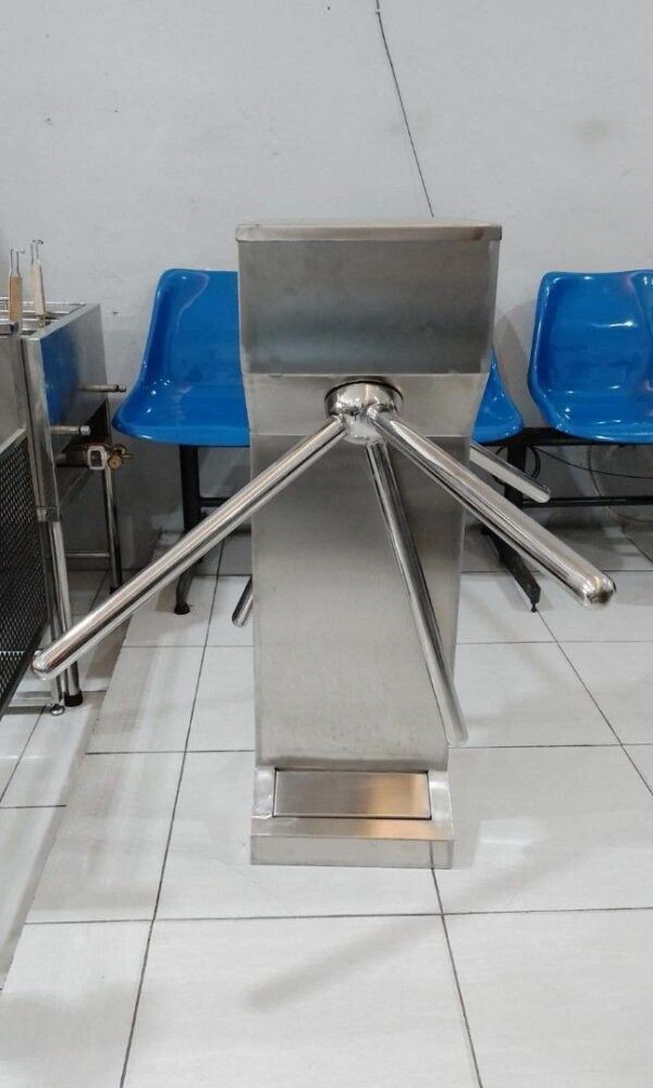 JUAL TRIPOD TURNSTILE STAINLESS BOX DOUBLE | PINTU ANTRIAN 2 ARAH: Solusi Smart Flow untuk Mall, Supermarket, & Tempat Wisata