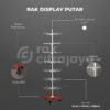 RAK DISPLAY PUTAR PRODUK AKSESORIS TIPE MATAHARI 7 SUSUN, WARNA MERAH & PUTIH, UKURAN 41x41x158 CM