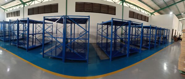 RAK BESI GUDANG MEDIUM DUTY TIPE ZA-500 KAPASITAS 500 KG / SUSUN SHELVING ATAU 2 TON / UNIT RAK, UKURAN 200x50x200 CM & 200x60x200 CM (UKURAN & WARNA BISA CUSTOM), 4 SUSUN SHELVING