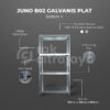 RAK BESI GUDANG SIKU LUBANG SERBAGUNA TIPE JUNO B02 GALVANIS – SHELVING PLAT, SUSUN 4 & 5, UKURAN 90x35x180 CM, NON BAUT (BOLTLESS)