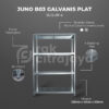 RAK BESI SIKU LUBANG BOLTLESS JUNO 03 GALVANIS PLAT SHELVING, SUSUN 4 & 5, UKURAN 120x45x180 CM | RAJA RAK MINIMARKET
