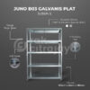 RAK BESI SIKU LUBANG BOLTLESS JUNO 03 GALVANIS PLAT SHELVING, SUSUN 4 & 5, UKURAN 120x45x180 CM | RAJA RAK MINIMARKET